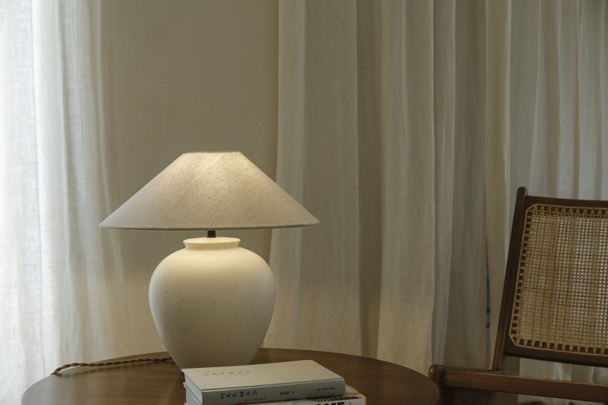 Portable Table Lamp, Egg Ceramic for Bedrooms, Living Rooms and Reading Corners, 3 Sizes and 2 Colors image 15