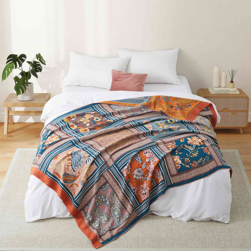 Cozy Throw Blanket, Boho Cotton, Machine-Washable Care for Living Rooms, Bedrooms and Everyday Lounging, 12 Color Options image 15