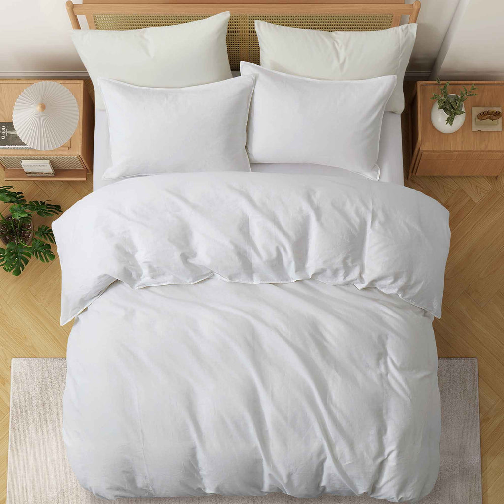 Duvet Cover Set, Linen Cotton Blend, Breathable Construction, Machine-Washable Care for Bedroom Bedding Refresh and Everyday Comfort image 15