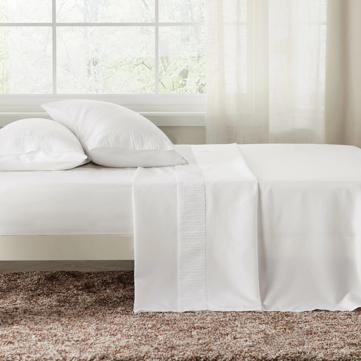 Bed Sheet Set, Ruched, Cooling Comfort, Breathable Construction for Master Bedrooms, Guest Beds and Daily Use, 7 Sizes and 14 Colors image 15