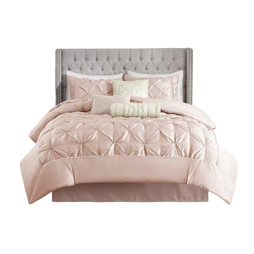 Bed Comforter, Laurel 7 Piece Tufted Set, Machine-Washable Care, Hypoallergenic Comfort for Year-Round Bedroom Comfort and Restful Sleep image 15
