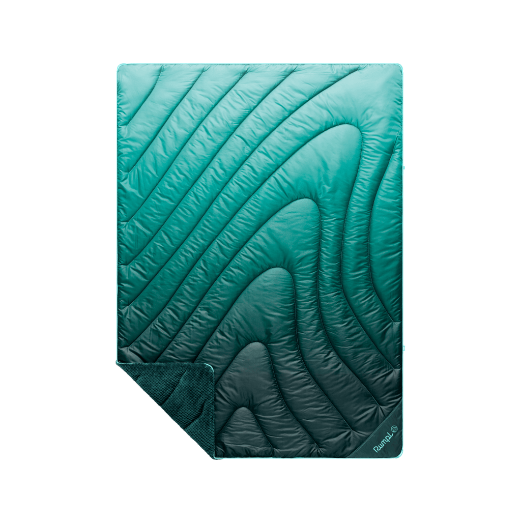 Puffy Blanket, Fleece Jade Fade, Weather-Resistant Shell for Camping, Cabins and Outdoor Relaxation, 3 Size Options image 15