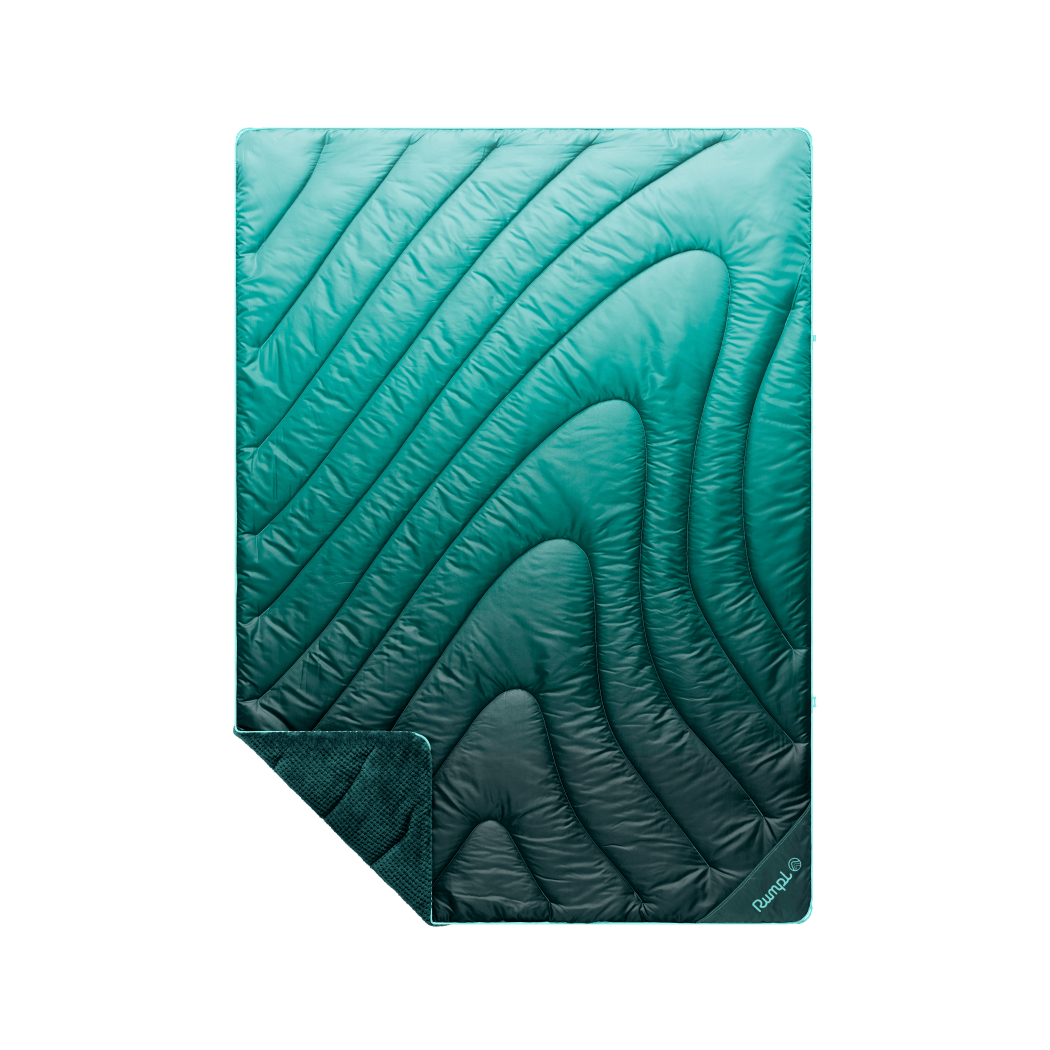 Puffy Blanket, Fleece Jade Fade, Weather-Resistant Shell for Camping, Cabins and Outdoor Relaxation, 3 Size Options image 15