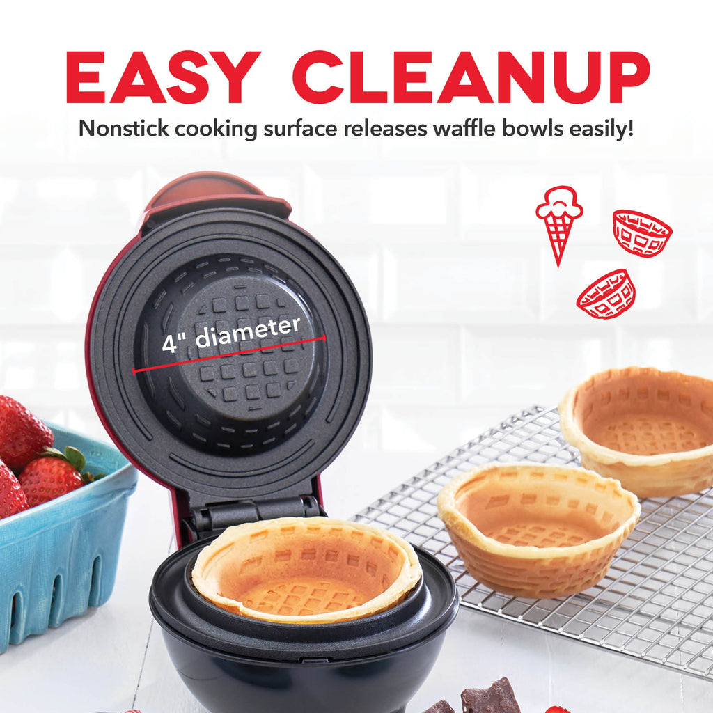 Dinnerware, Mini Waffle Bowl Maker, Non-Slip Design for Family Dining, Serving and Entertaining, 3 Color Options image 15