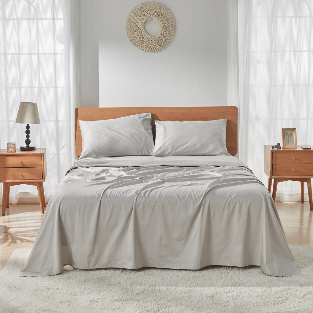 Bed Sheet Set, LuxeSoft Cotton, Breathable Construction for Master Bedrooms, Guest Beds and Daily Use, 6 Sizes and 5 Colors image 15