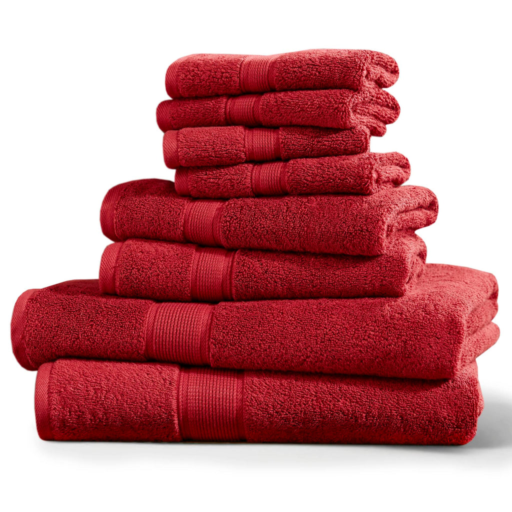 Bath Linen, 800GSM Premium Long Staple Cotton 8 Piece, Machine-Washable Care for Home Bathrooms and Everyday Care, 26 Color Options image 15