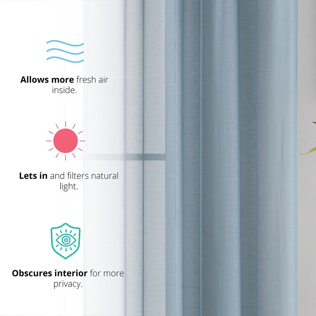 Window Curtain, Victoria Semi Sheer Grommet Panels for Windows, Room Styling and Everyday Privacy, 14 Sizes and 28 Colors image 15
