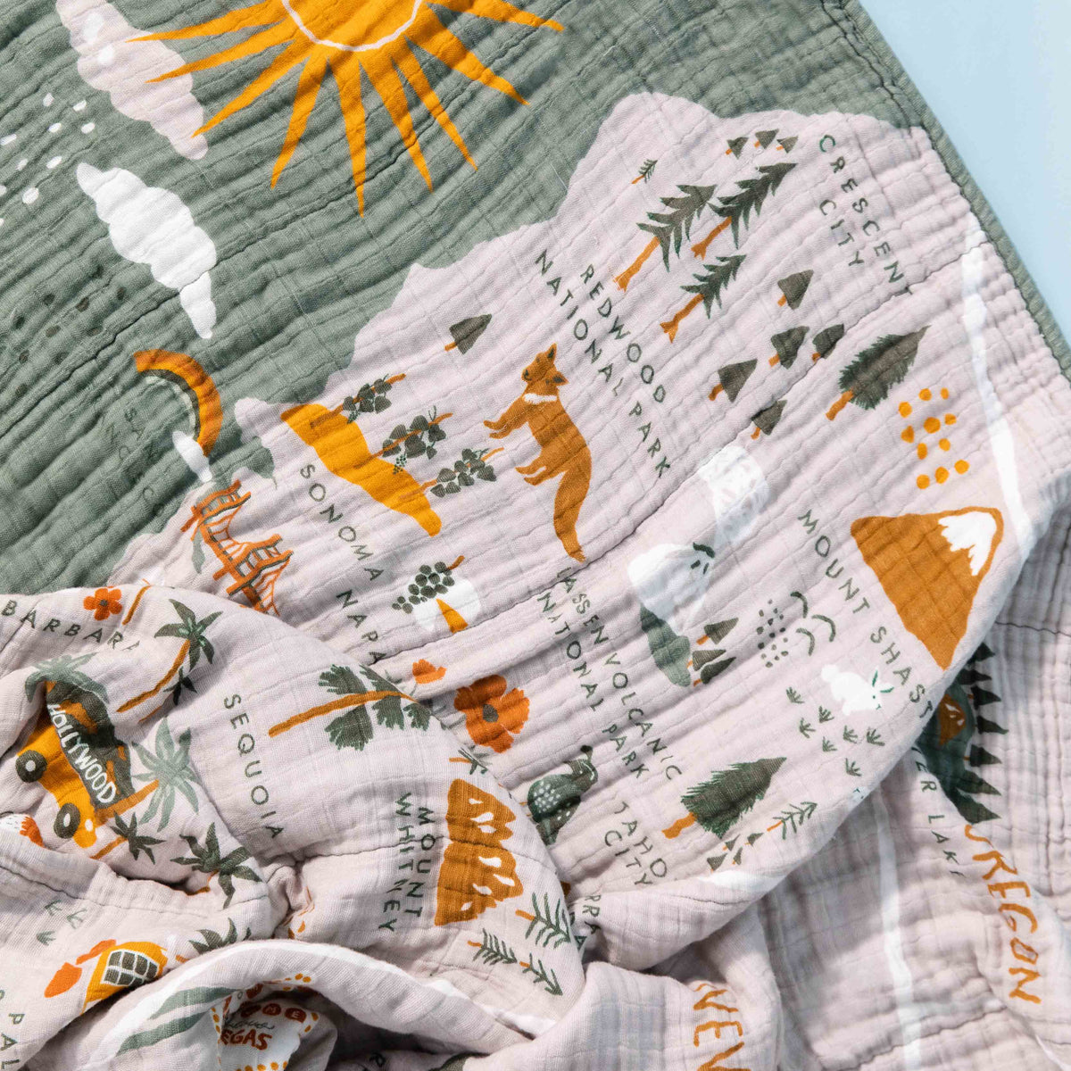 Bed Quilt, in 3 Layer GOTS Certified Organic Muslin, Breathable Construction for Guest Beds and Layered Bedroom Styling, 5 Color Options image 15
