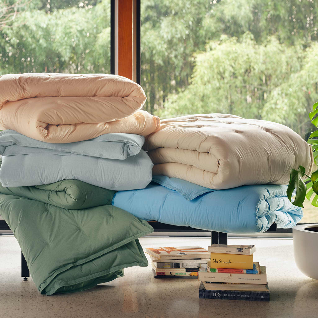 Bed Comforter, Washed Classic Percale, Machine-Washable Care for Everyday Bedding and Comfortable Sleep, 3 Sizes and 8 Colors image 16