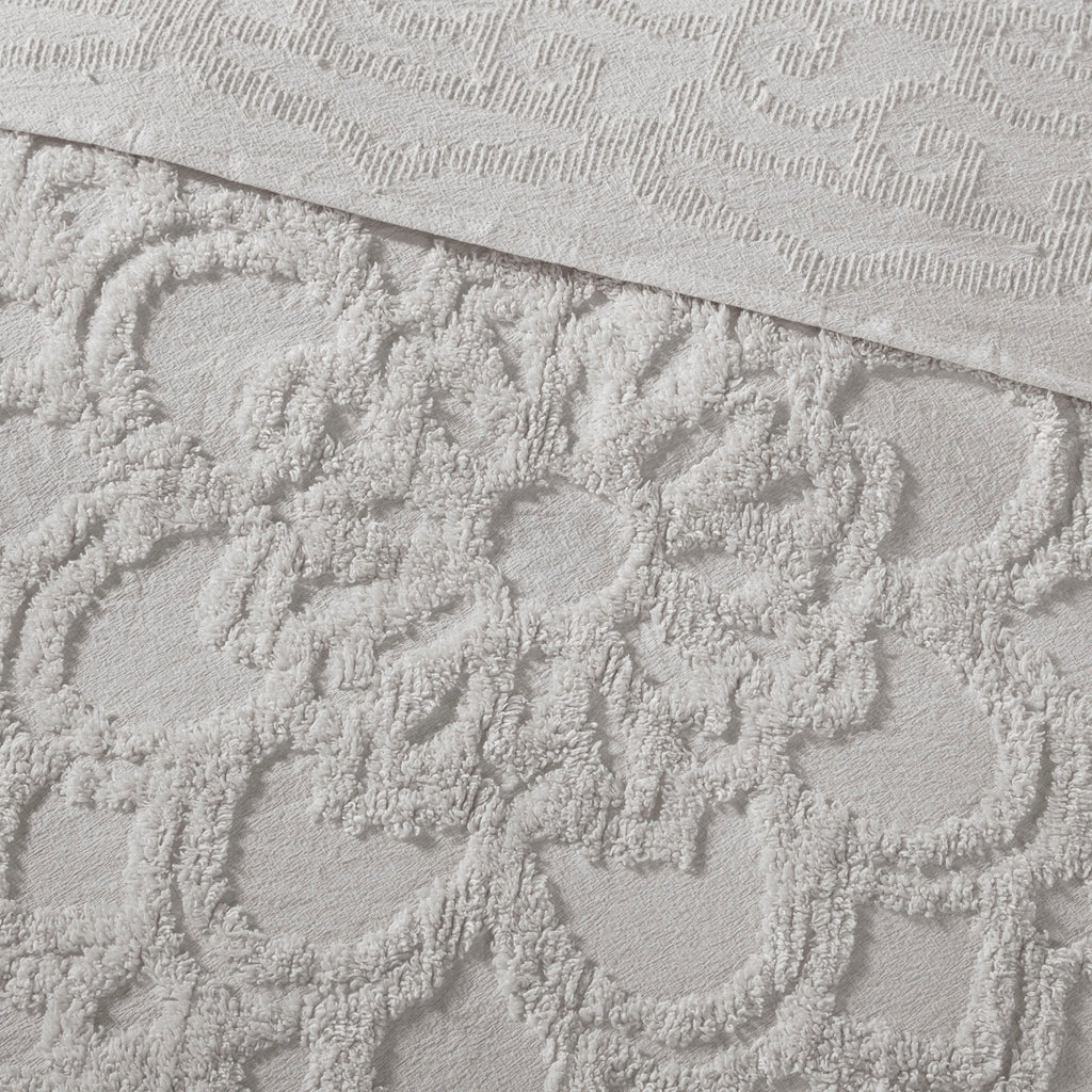Bed Quilt, Laetitia Tufted Cotton Chenille Medallion, Machine-Washable Care for Bedroom Layering and Everyday Bedding, 3 Size Options image 16