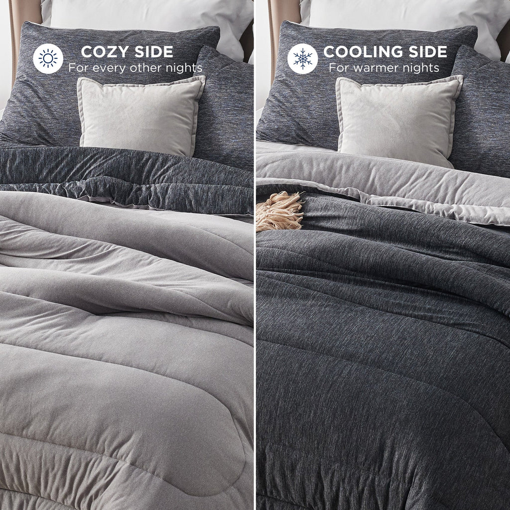 Bed Comforter, Reversible Warm and Cooling Set, Breathable Construction for Year-Round Bedroom Comfort and Restful Sleep image 16