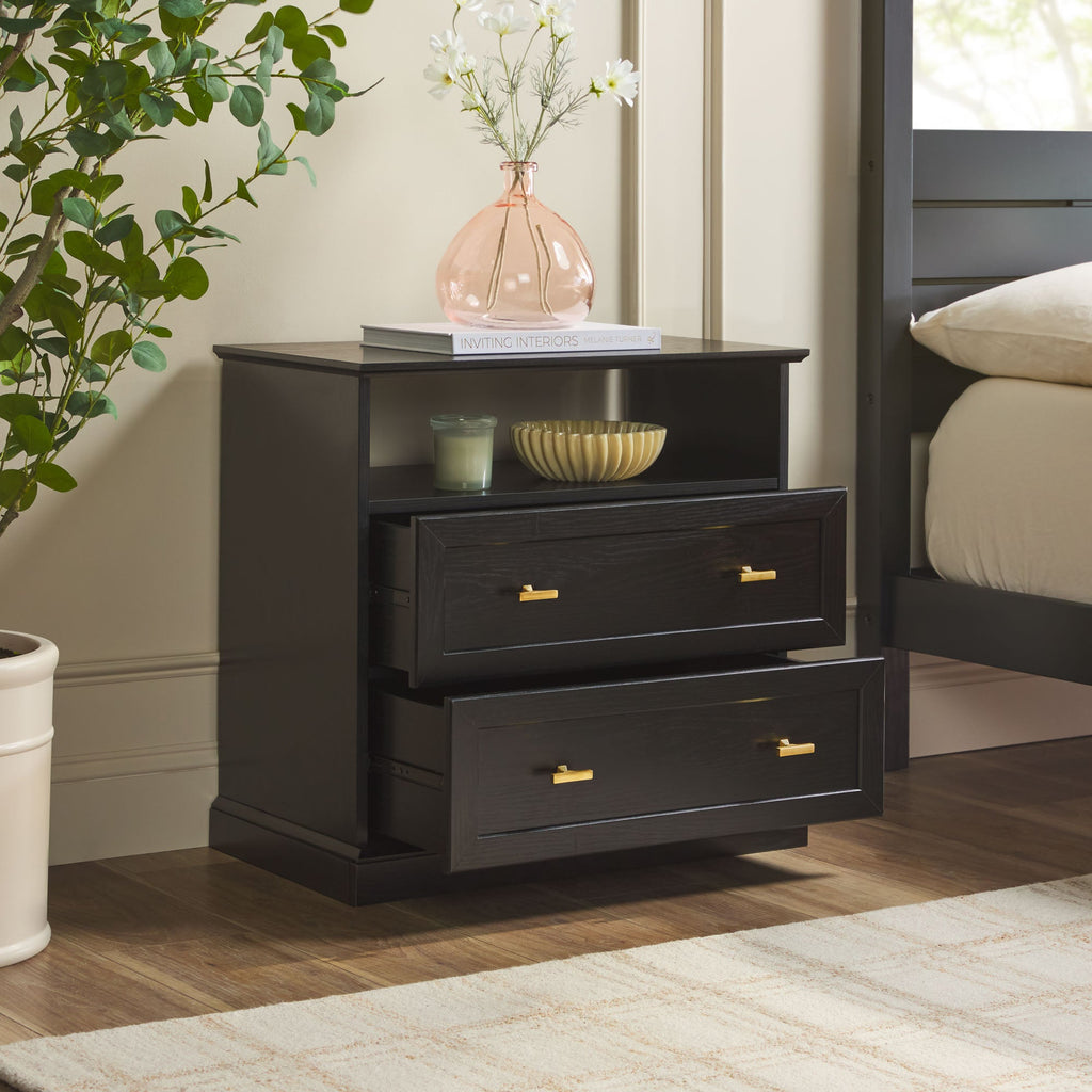 Nightstand, Clyde Classic 2 Drawer Side Table for Bedside Storage, Bedroom Organization and Guest Rooms, 2 Color Options image 16