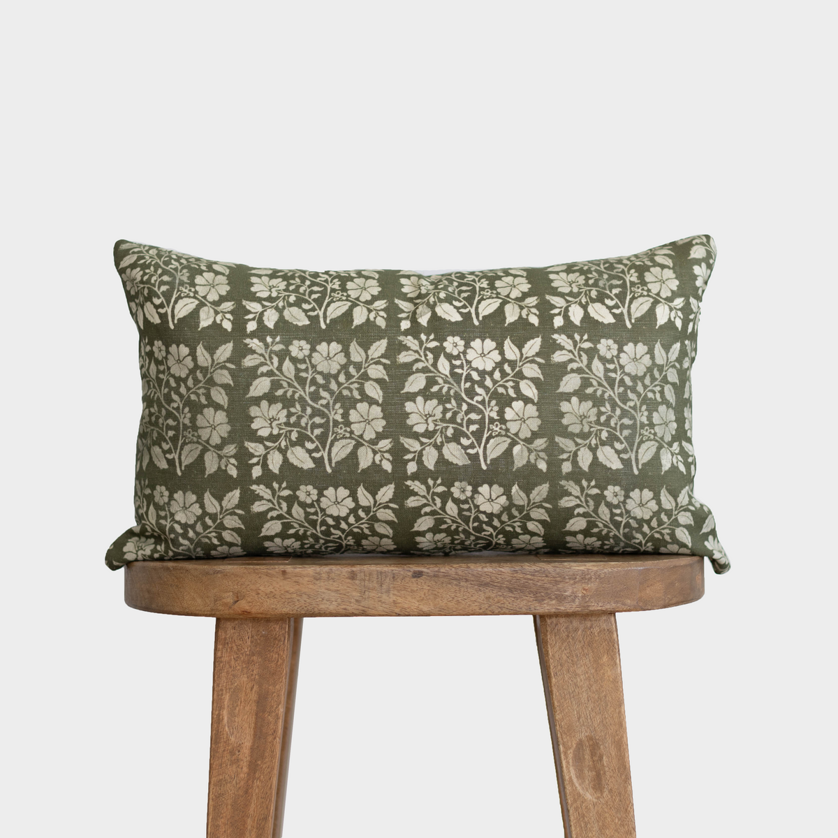 Decorative Pillow Cover Set, Evergreen Floral in Linen 18" 22" 26" for Sofas, Beds and Living Room Accents, 3 Size Options image 16