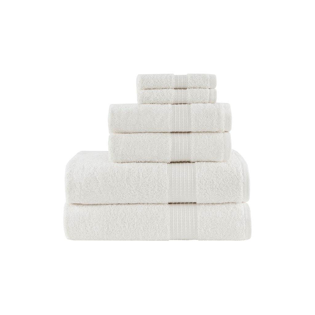 Bath Linen, Organic 6 Piece Cotton Towel Set, Machine-Washable Care for Daily Bathroom Routines and Guest Baths, 8 Color Options image 16