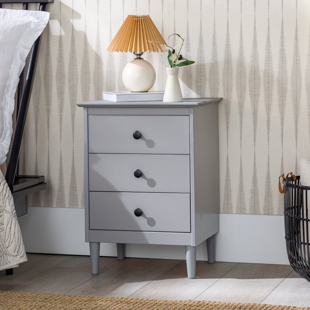 Nightstand, Spencer Solid Transitional Wood for Bedrooms, Bedside Essentials and Everyday Storage, 2 Size Options image 16