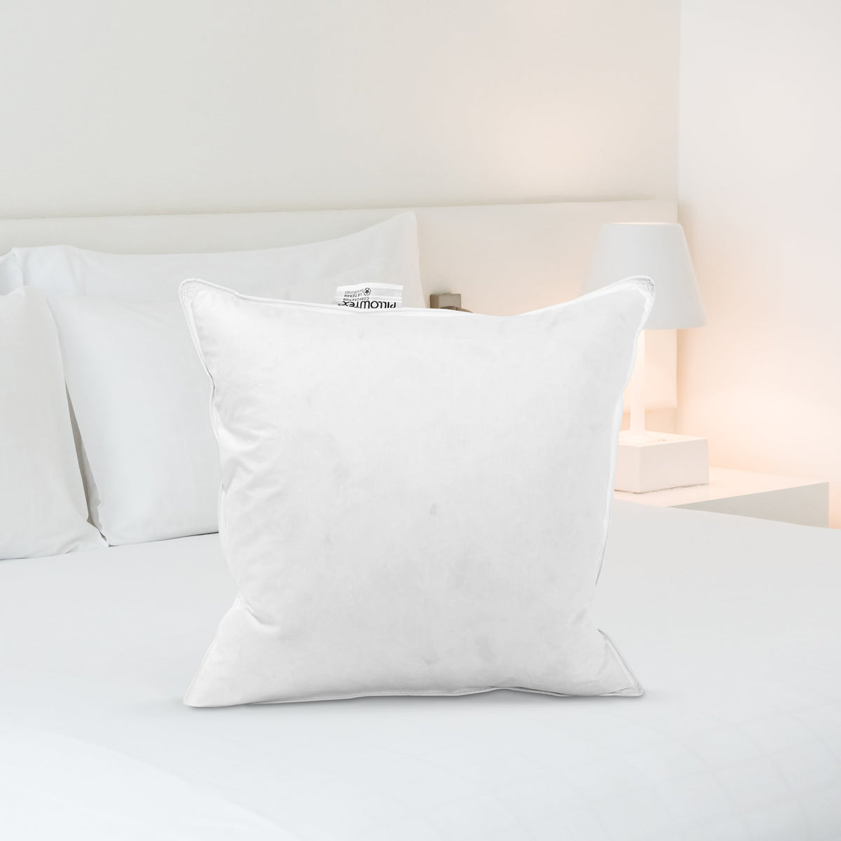 Bed Pillow, Insert White Duck Feather & Down, Machine-Washable Care for Sleeping, Reading and Bedroom Comfort, 14 Size Options image 16