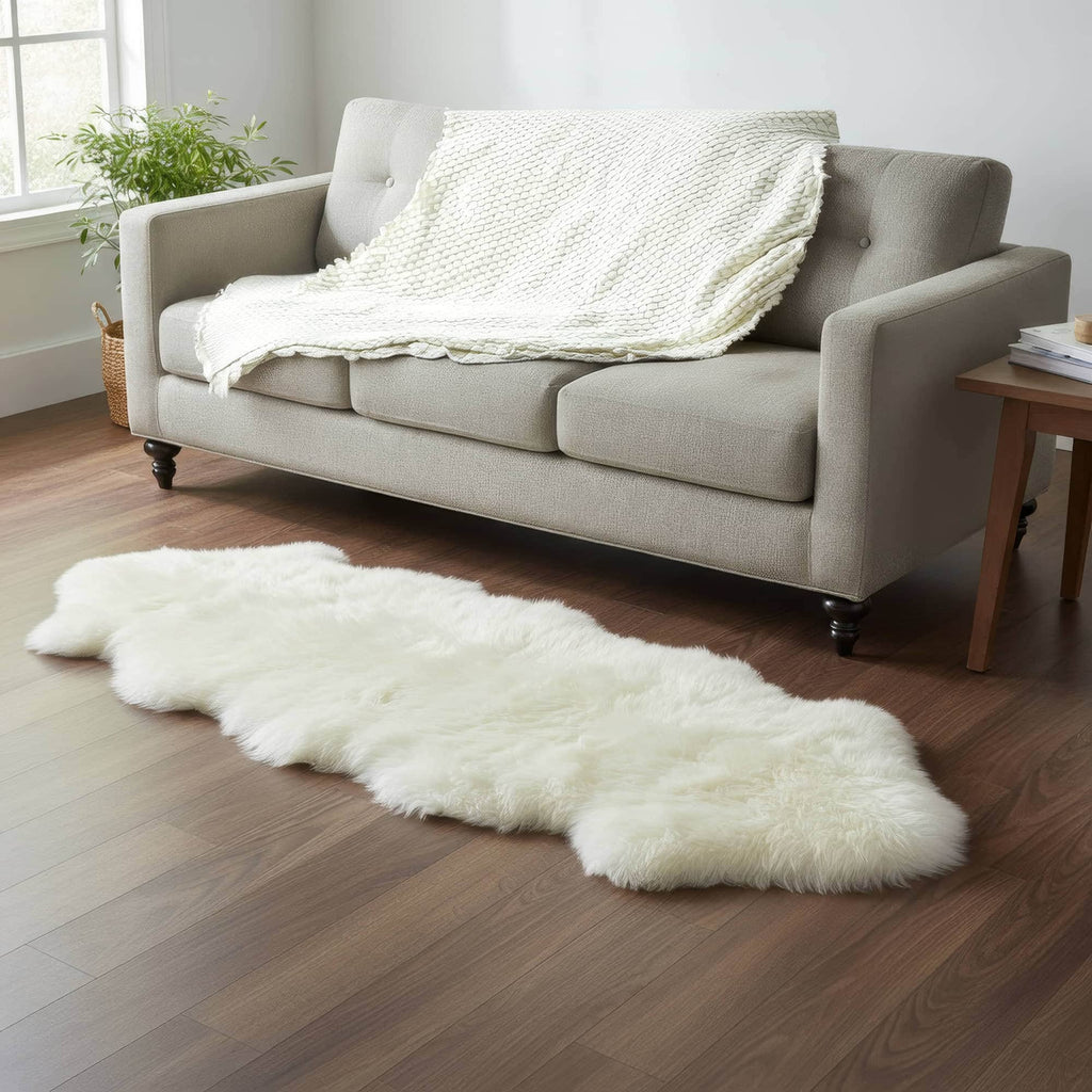Area Rug, Genuine Sheepskin Fluffy Soft Pile Shaggy 100% for Hallways, Dining Spaces and Home Decor, 5 Size Options image 16