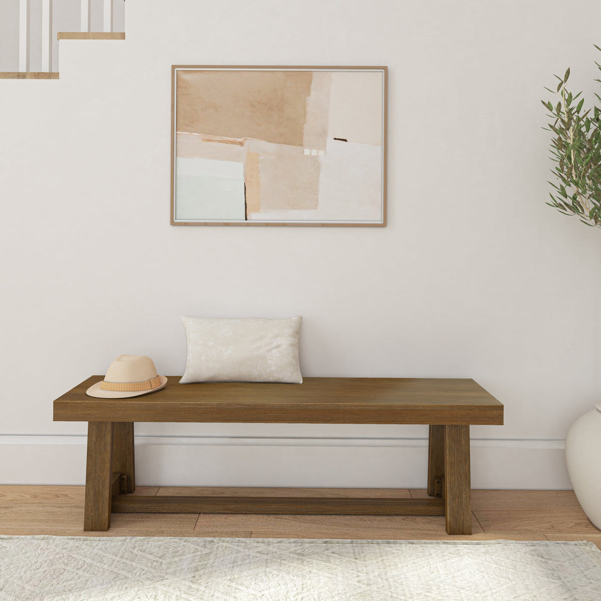 Dining Bench, Classic 60" for Dining Tables, Family Meals and Kitchen Seating, 4 Color Options image 16