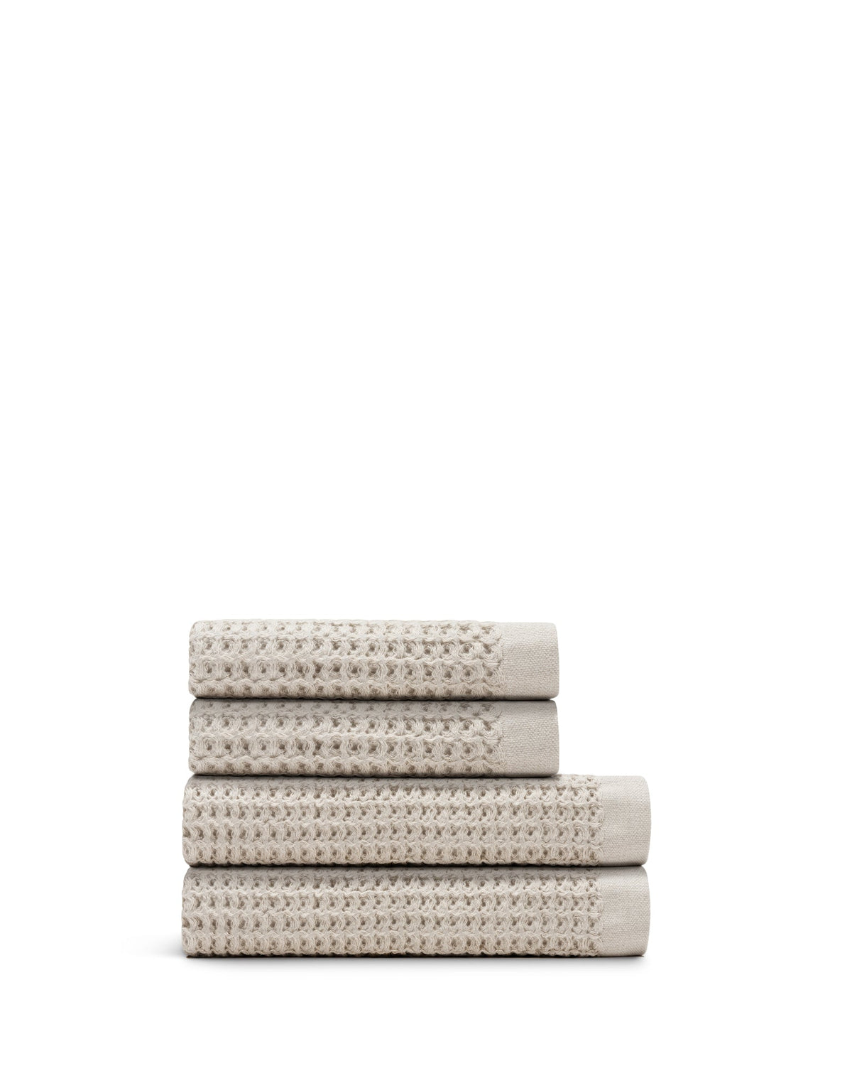 Bath Towel Set, Supima Waffle 4pc Bundle for Home Bathrooms and Everyday Care, 13 Color Options image 16