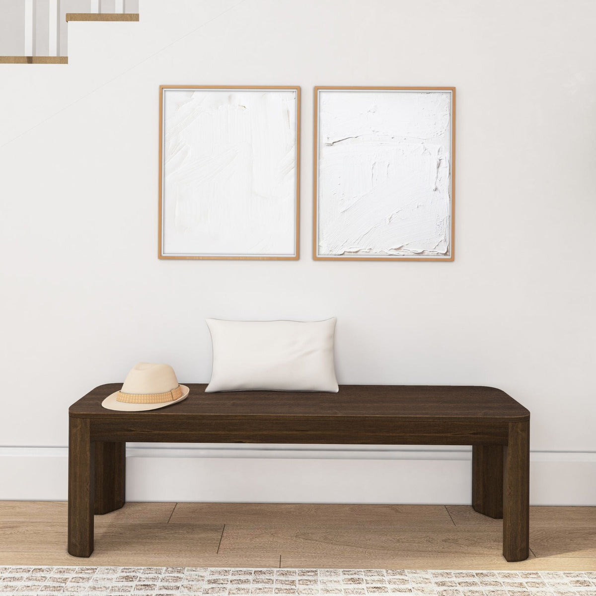Dining Bench, Contour 58" for Dining Tables, Family Meals and Kitchen Seating, 2 Sizes and 3 Colors image 16