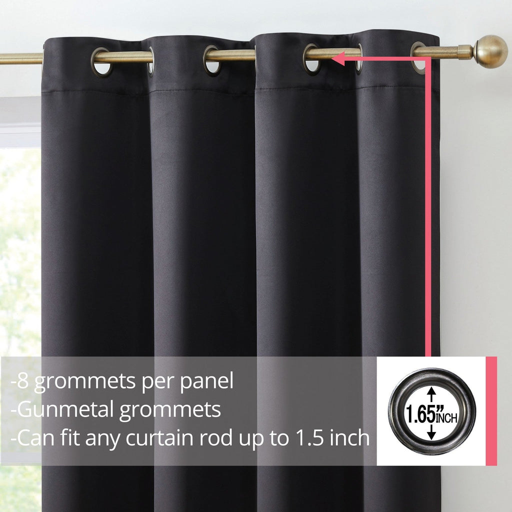 Window Curtain, Oxford Room Darkening Grommet Panels, Machine-Washable Care for Windows, Room Styling and Everyday Privacy image 16