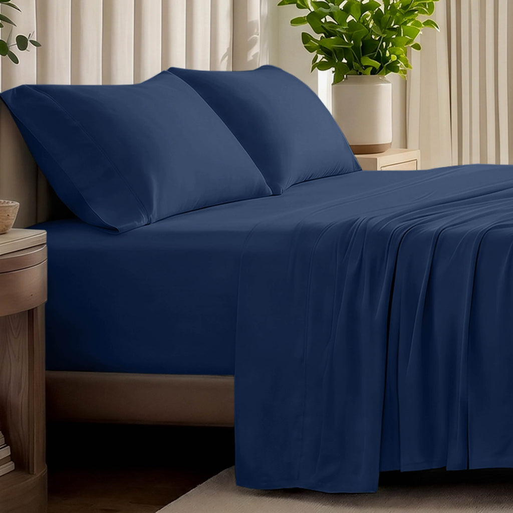 Bed Sheet Set, Organic Cotton Jersey for Master Bedrooms, Guest Beds and Daily Use, 6 Sizes and 9 Colors image 16