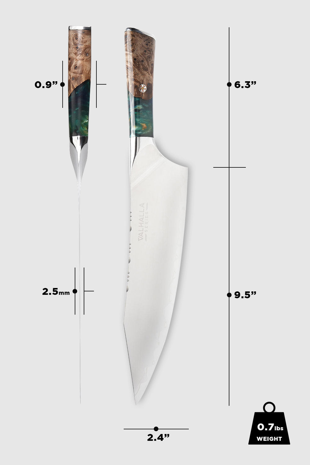 Chef Knife Set, 2 Piece & Paring Valhalla Series, Stainless Steel Construction for Home Kitchens, Food Prep and Cooking image 16
