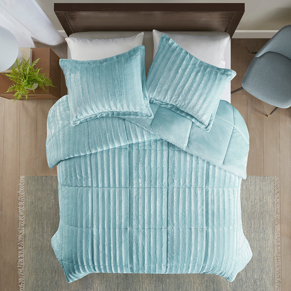 Bed Comforter, Duke Faux Fur Mini Set, Machine-Washable Care, Hypoallergenic Comfort for Everyday Bedding and Comfortable Sleep image 17