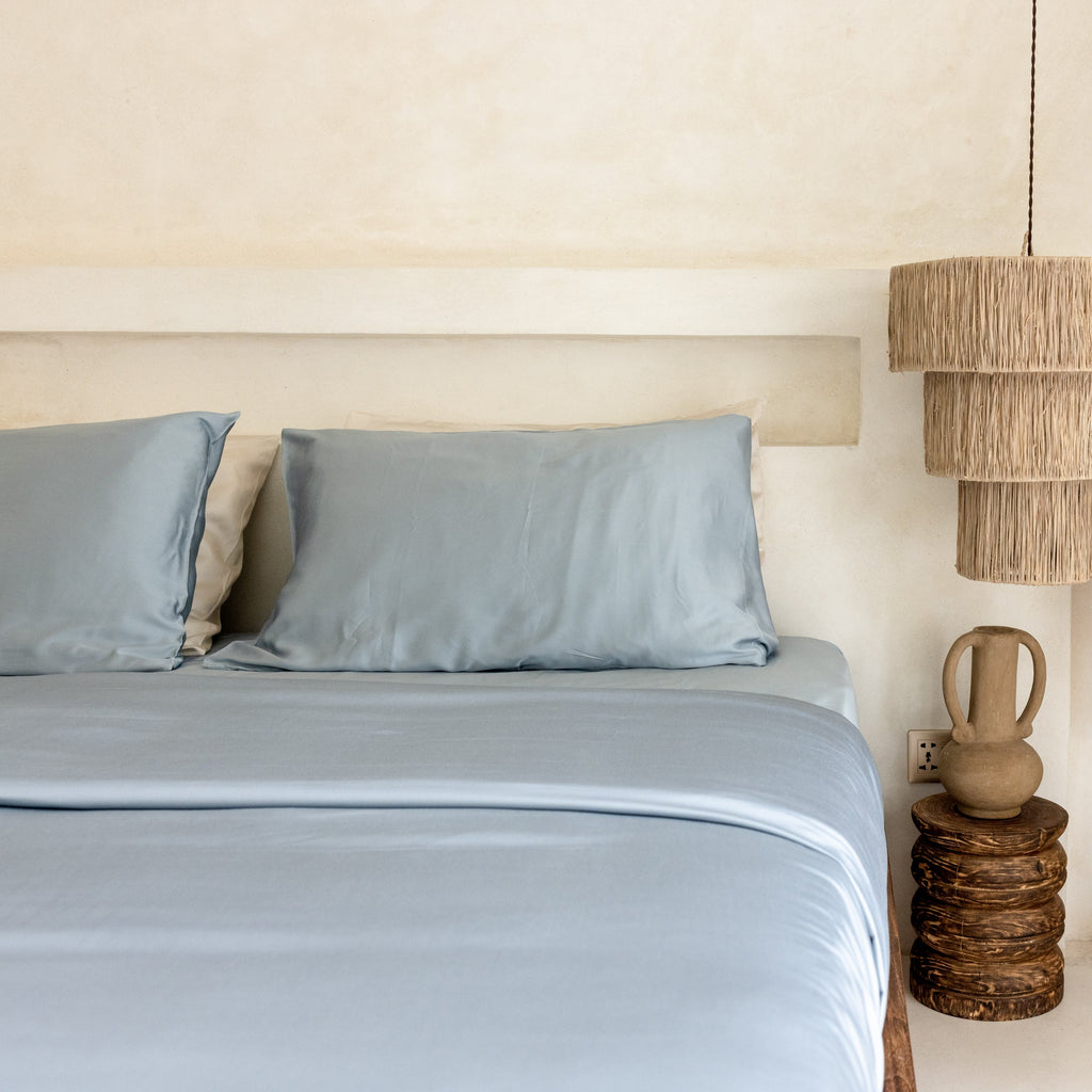 Bed Sheet Set, Organic Bamboo Sateen, Cooling Comfort for Everyday Bedroom Comfort and Guest Rooms, 5 Sizes and 15 Colors image 17