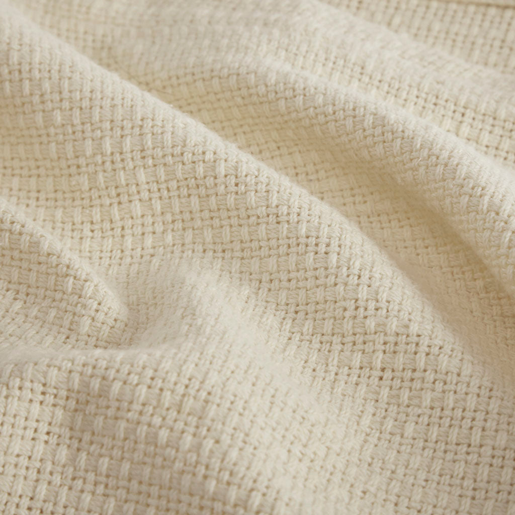 Cozy Throw Blanket, Freshspun Basketweave Cotton, Lightweight Design for Living Rooms, Bedrooms and Everyday Lounging, 3 Sizes and 7 Colors image 17