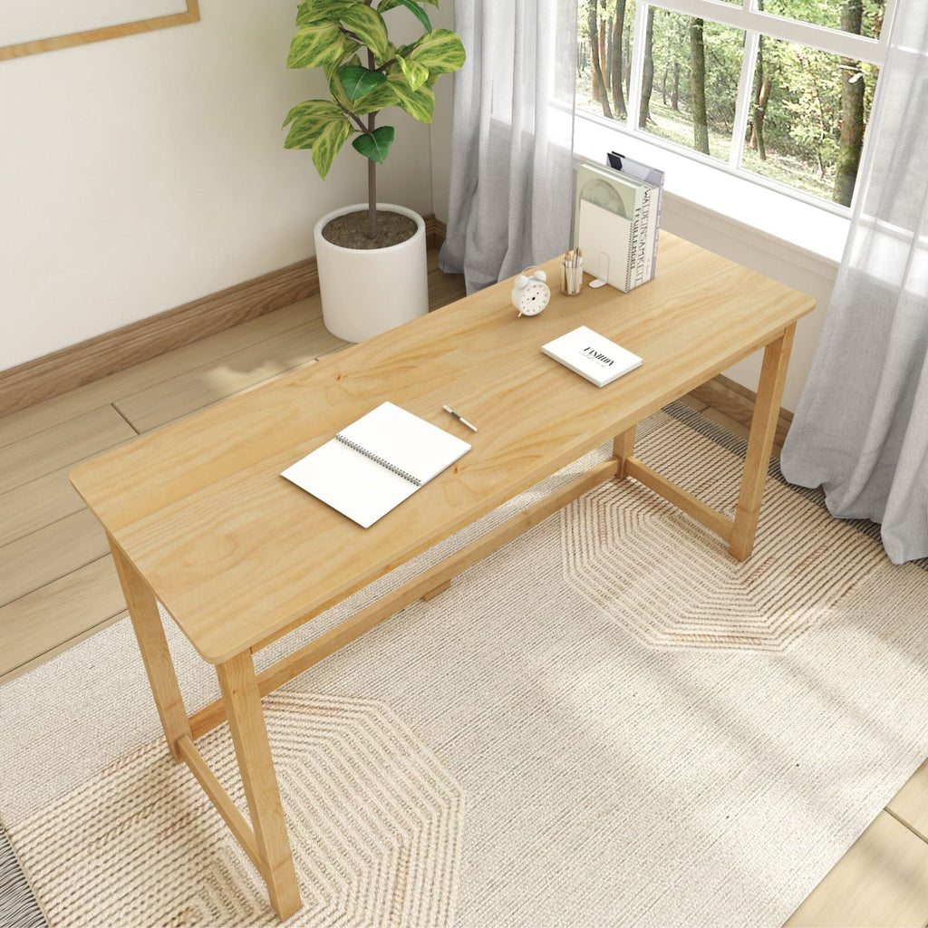Computer Desk, Writing 55", Solid Wood Construction for Home Offices, Computer Work and Study Spaces, 4 Color Options image 17