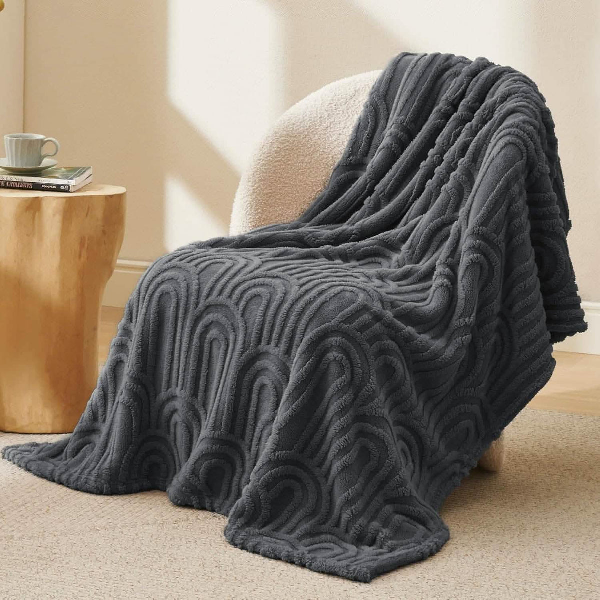 Cozy Throw Blanket, Arch Shaggy Sherpa Fleece, Lightweight Design, Machine-Washable Care for Living Rooms, Bedrooms and Everyday Lounging image 17