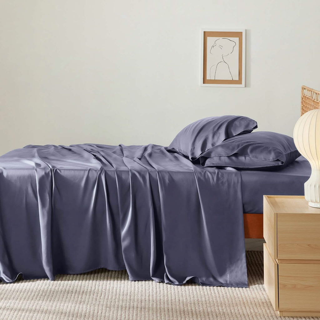 Bed Sheet Set, Rayon Derived from Bamboo, Cooling Comfort, Breathable Construction for Everyday Bedroom Comfort and Guest Rooms image 17