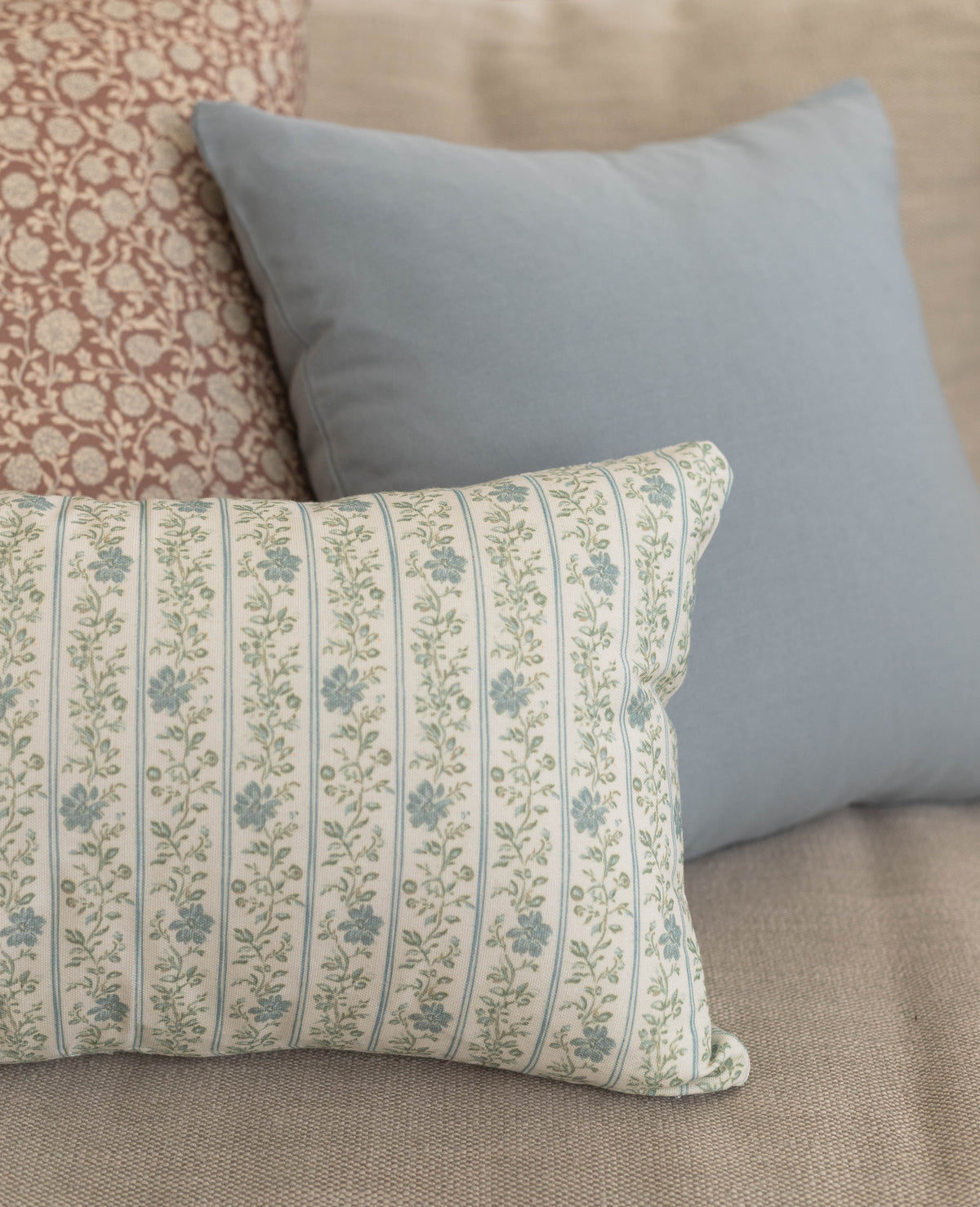 Decorative Pillow Cover Set, Dusty Blue Basics 18" 22" 26" 12x20" 12x40", Machine-Washable Care for Sofas, Beds and Living Room Accents image 17