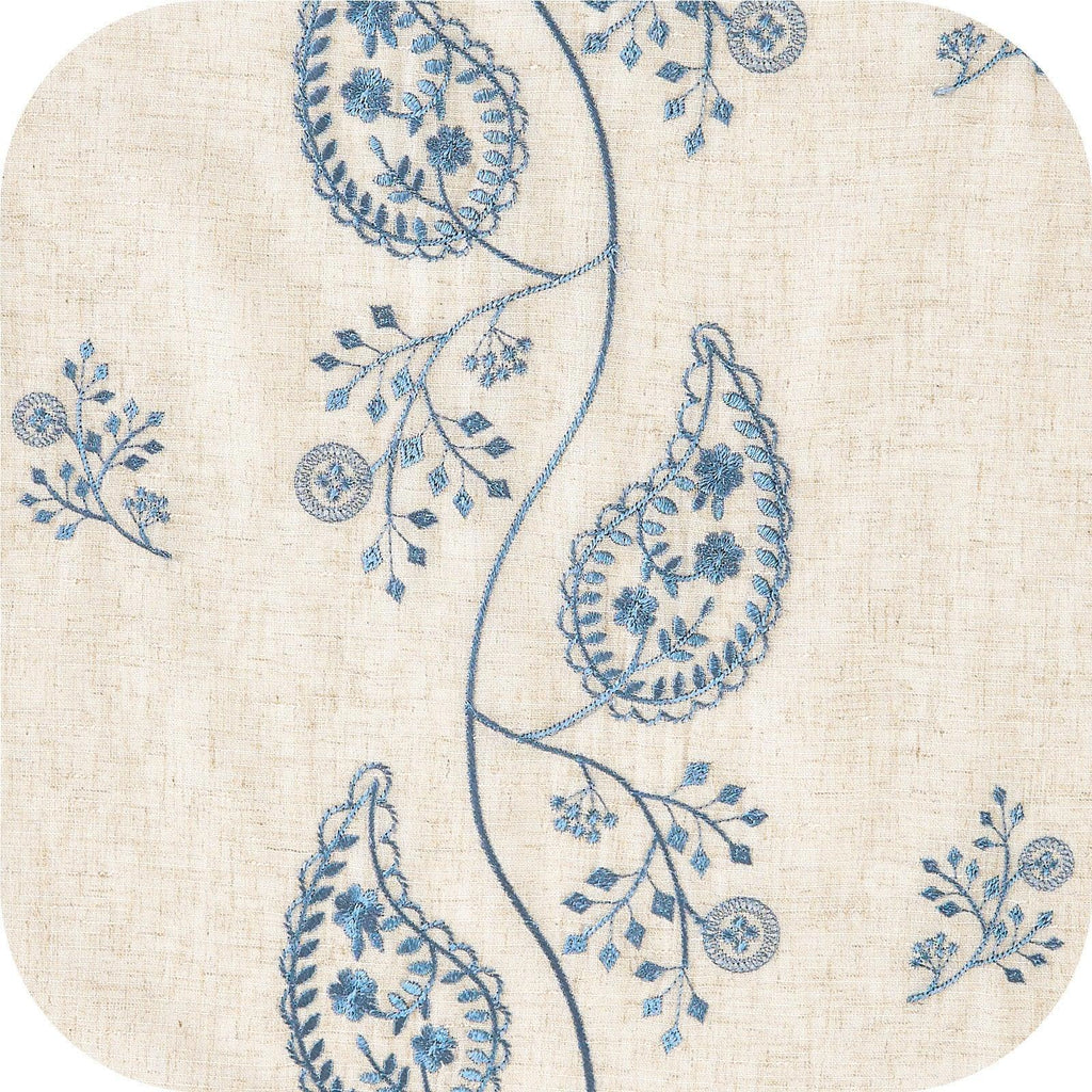 Window Curtain, Embroidered Floral Paisley Vine Linen Blend for Windows, Room Styling and Everyday Privacy, 3 Sizes and 4 Colors image 17