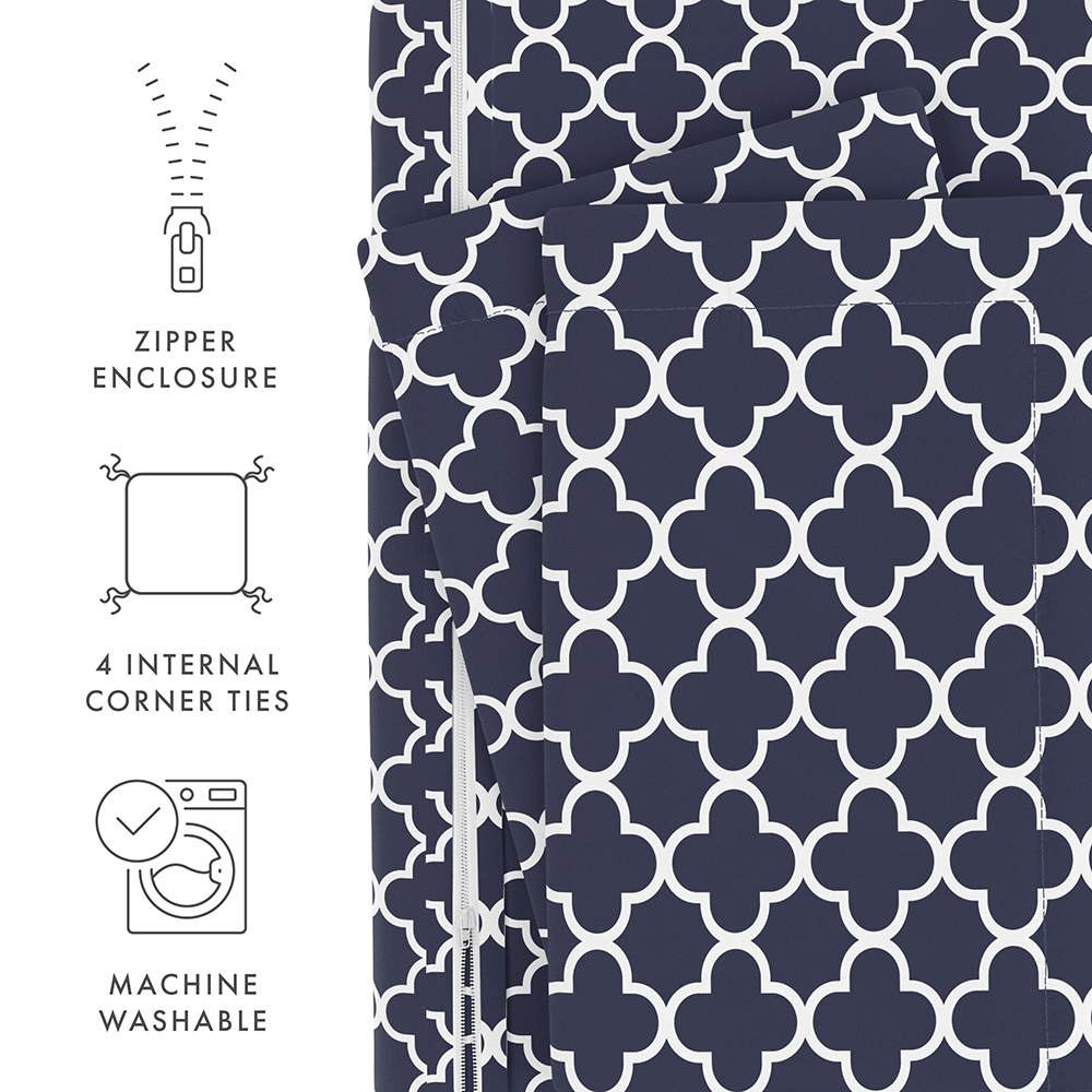 Duvet Cover Set, Quatrefoil Pattern 3 Piece for Bedroom Bedding Refresh and Everyday Comfort, 3 Sizes and 2 Colors image 17