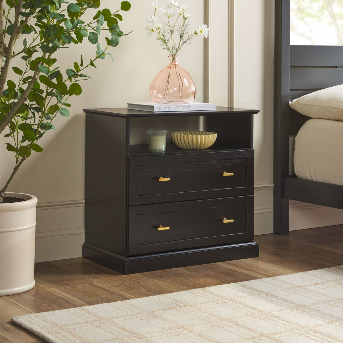Nightstand, Clyde Classic 2 Drawer Side Table for Bedside Storage, Bedroom Organization and Guest Rooms, 2 Color Options image 17