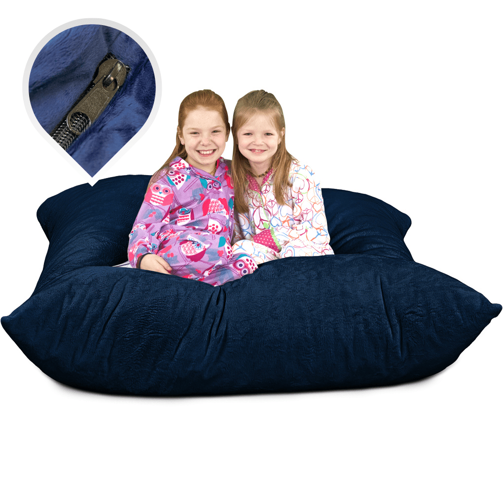 Bed Pillow, 5.5 Ft Bean Bag Chair Floor Replacement Cover, Machine-Washable Care for Sleeping, Reading and Bedroom Comfort, 8 Color Options image 17