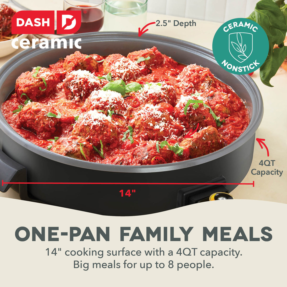 Stainless Steel Fry Pan, Ceramic Nonstick Family Size Skillet for Stovetop Cooking, Family Meals and Daily Kitchen Use, 7 Color Options image 17