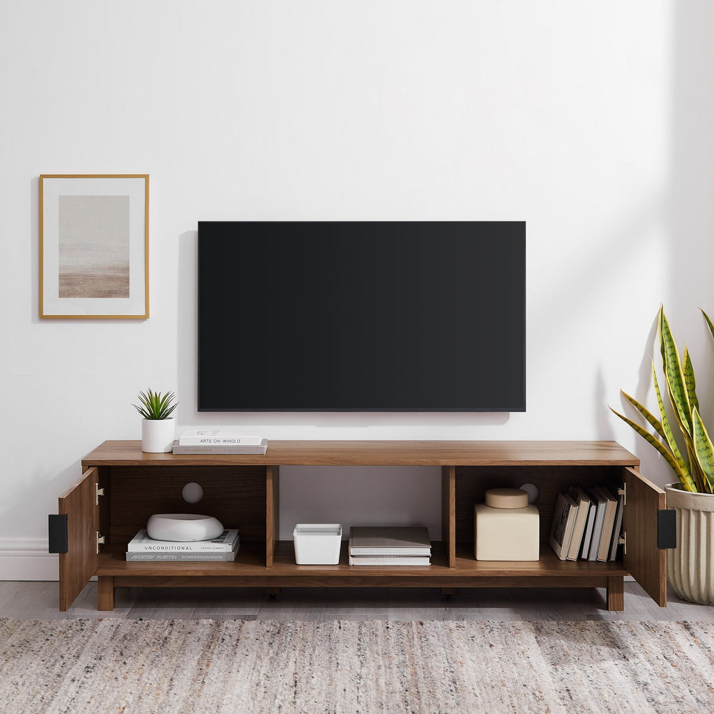 TV Stand, Reema Arundo Scandinavian Reeded for Television Displays, Consoles and Organized Living Spaces, 2 Sizes and 2 Colors image 17