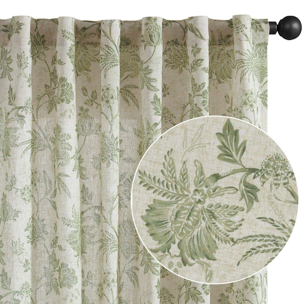 Window Curtain, Vintage Botanical Vine & Multi Floral Curtains for Windows, Room Styling and Everyday Privacy, 5 Sizes and 4 Colors image 17