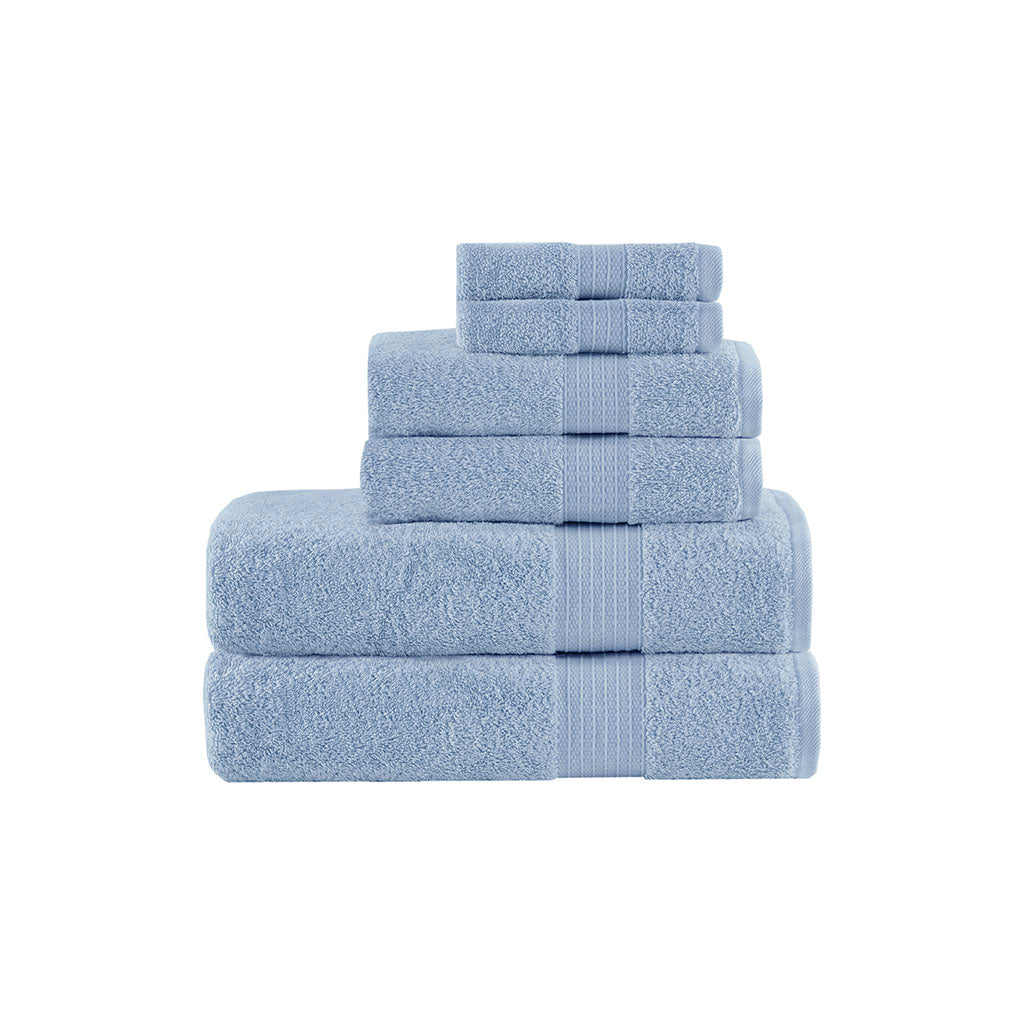 Bath Linen, Organic 6 Piece Cotton Towel Set, Machine-Washable Care for Daily Bathroom Routines and Guest Baths, 8 Color Options image 17