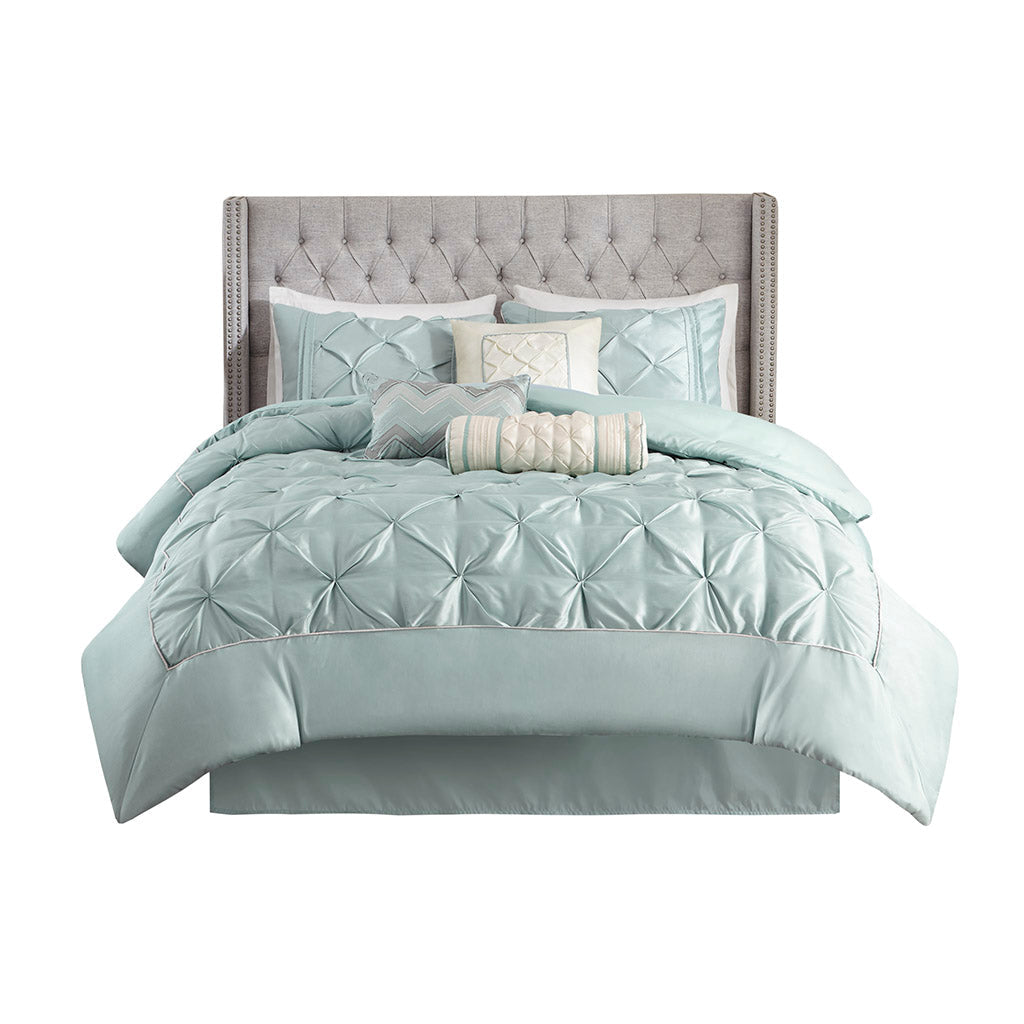Bed Comforter, Laurel 7 Piece Tufted Set, Machine-Washable Care, Hypoallergenic Comfort for Year-Round Bedroom Comfort and Restful Sleep image 17