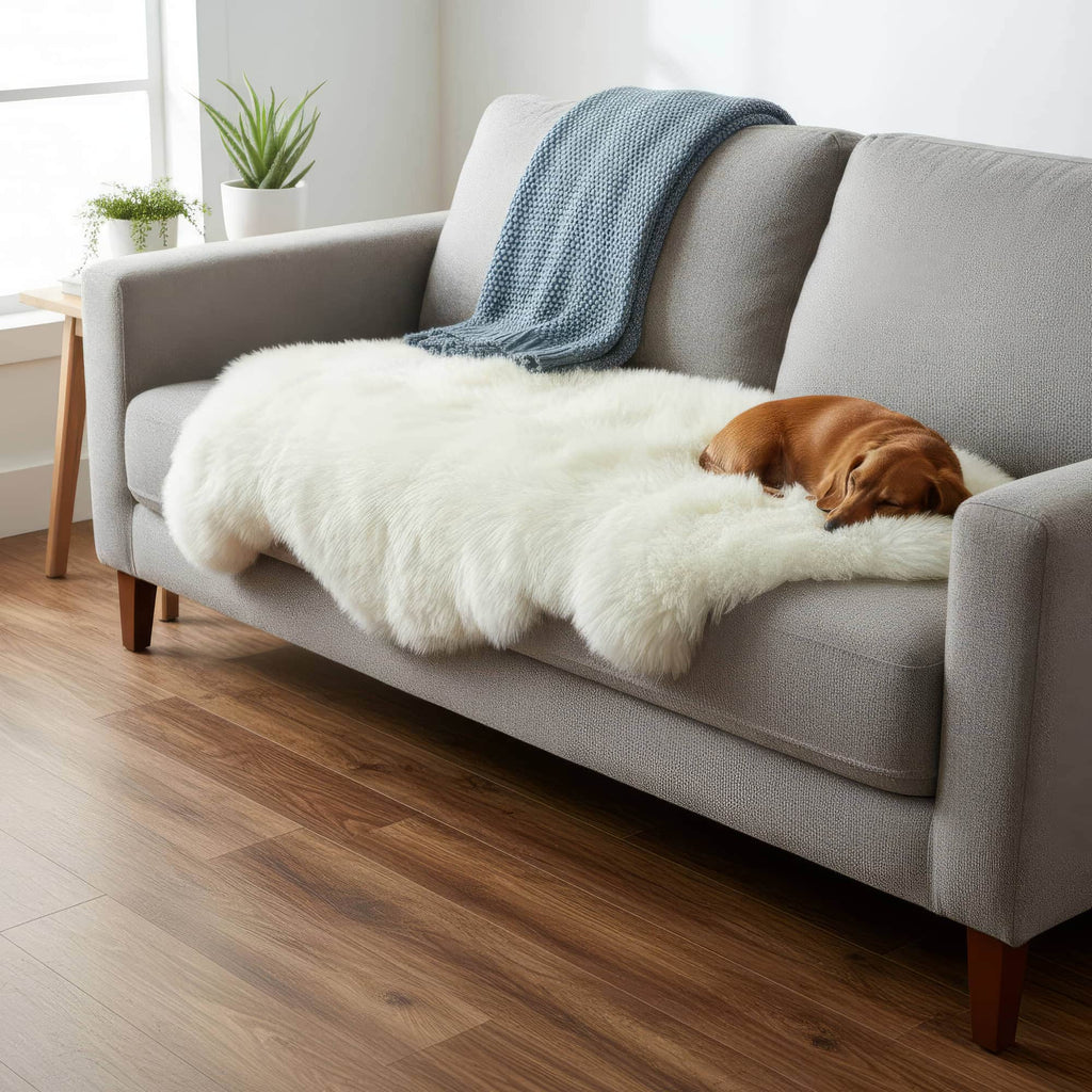 Area Rug, Genuine Sheepskin Fluffy Soft Pile Shaggy 100% for Hallways, Dining Spaces and Home Decor, 5 Size Options image 17