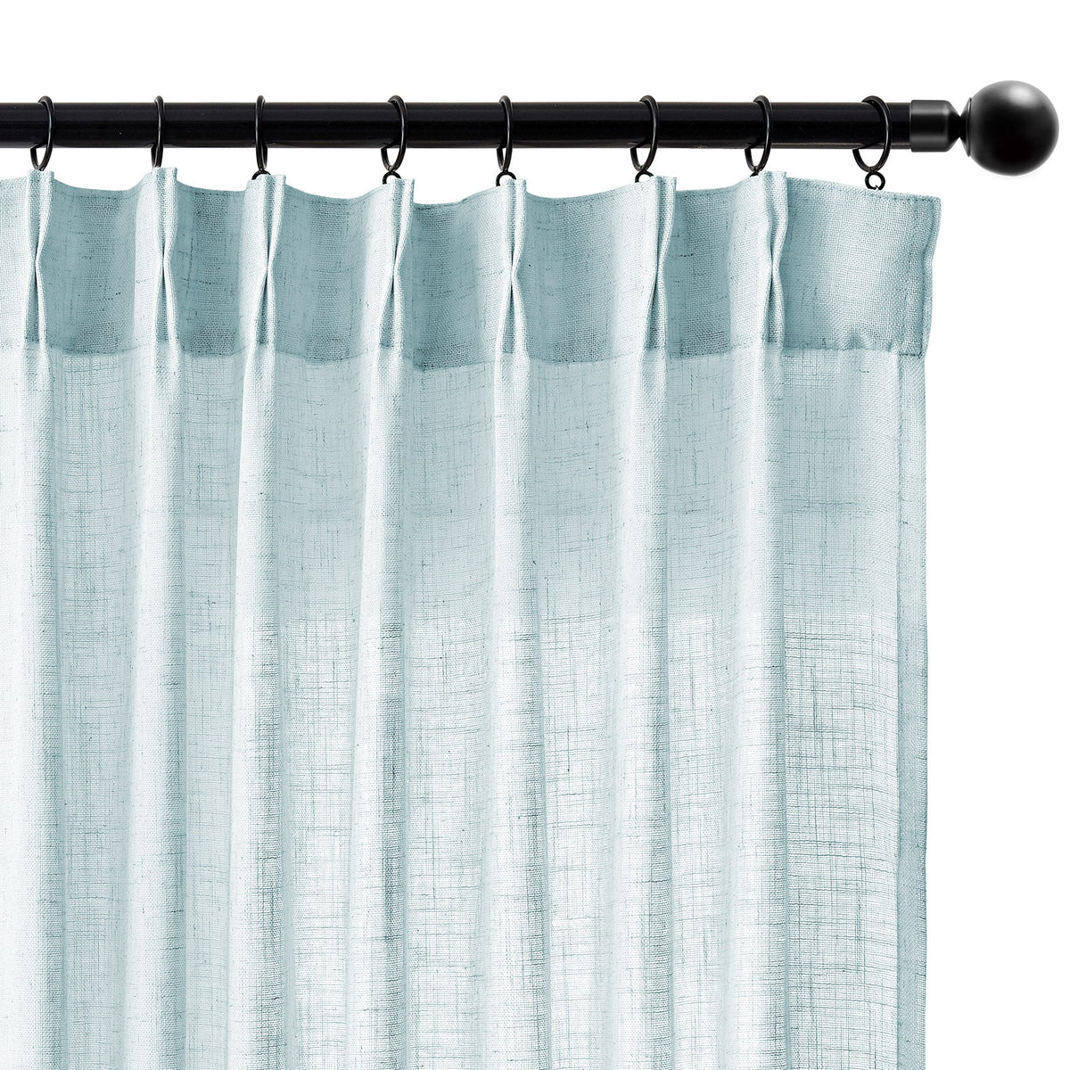 Window Curtain, Pinch Pleat Linen Blend Curtains (2 Panels) for Windows, Room Styling and Everyday Privacy, 4 Sizes and 5 Colors image 17
