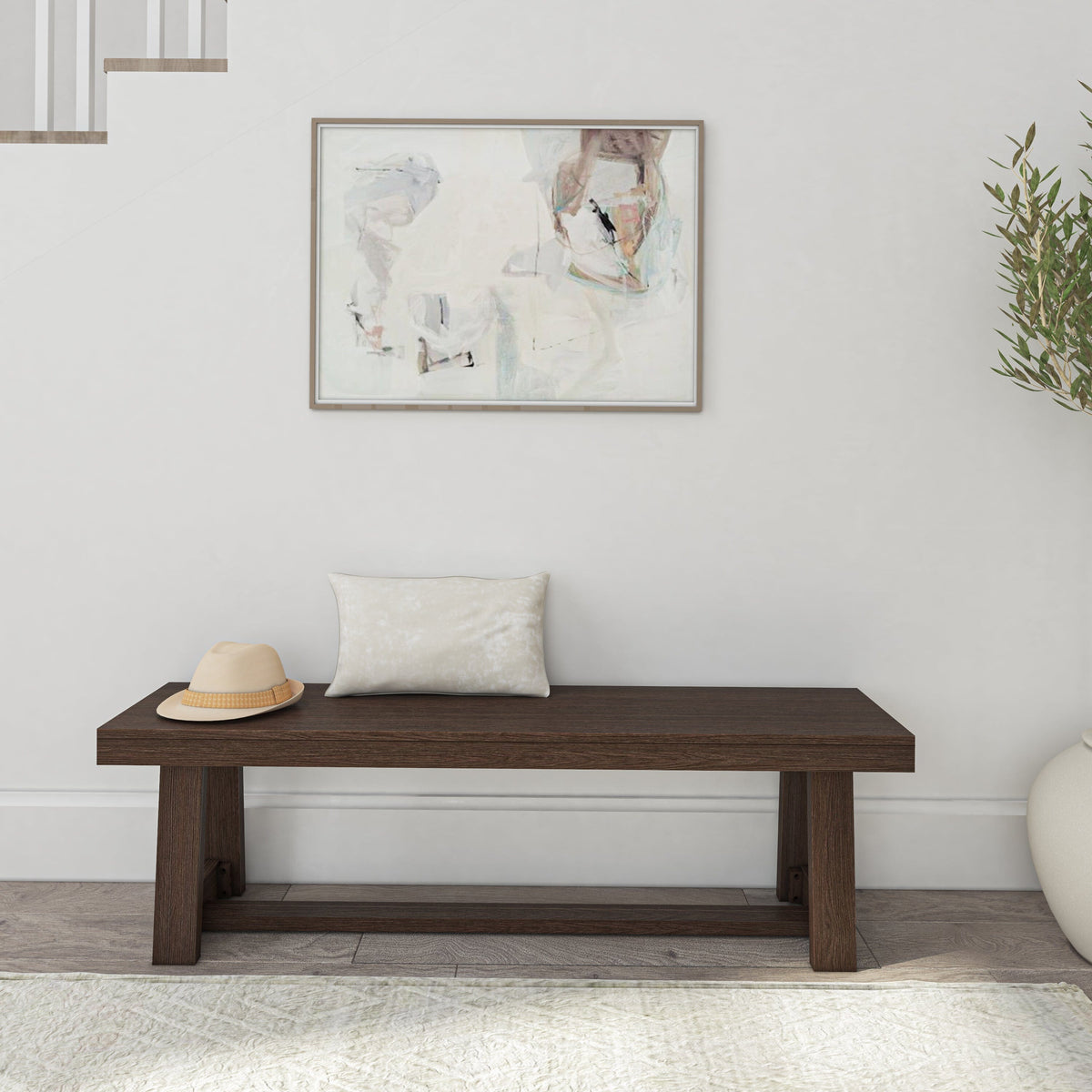 Dining Bench, Classic 60" for Dining Tables, Family Meals and Kitchen Seating, 4 Color Options image 17