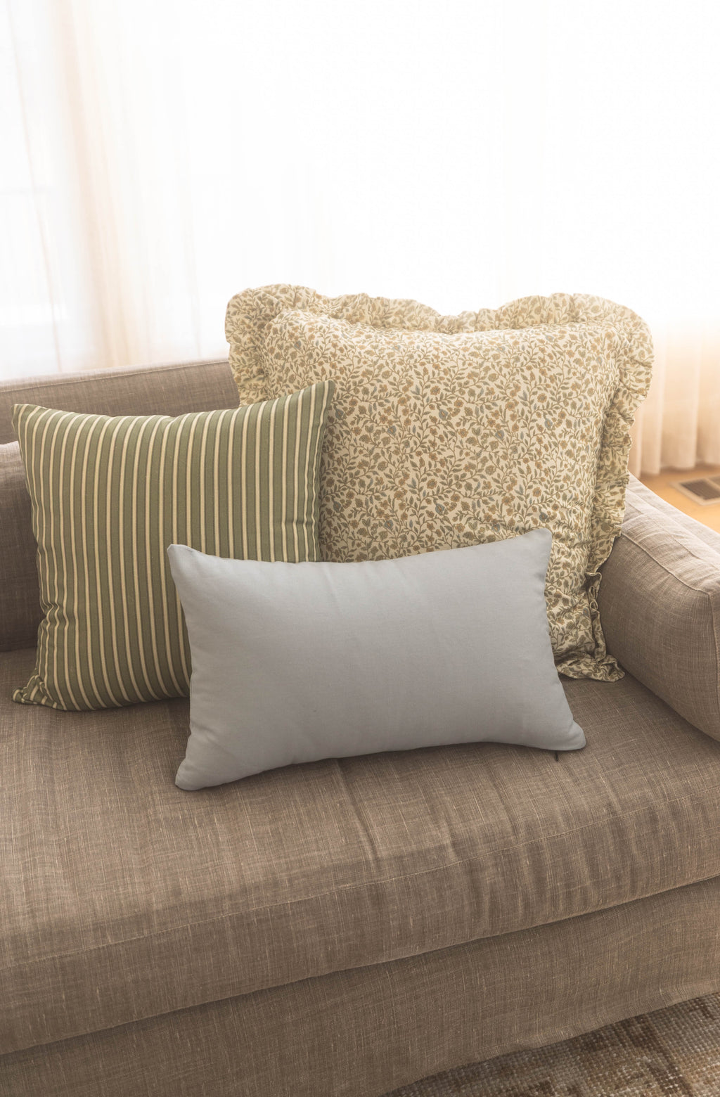Decorative Pillow Cover Set, Dusty Blue Basics 18" 22" 26" 12x20" 12x40", Machine-Washable Care for Sofas, Beds and Living Room Accents image 18
