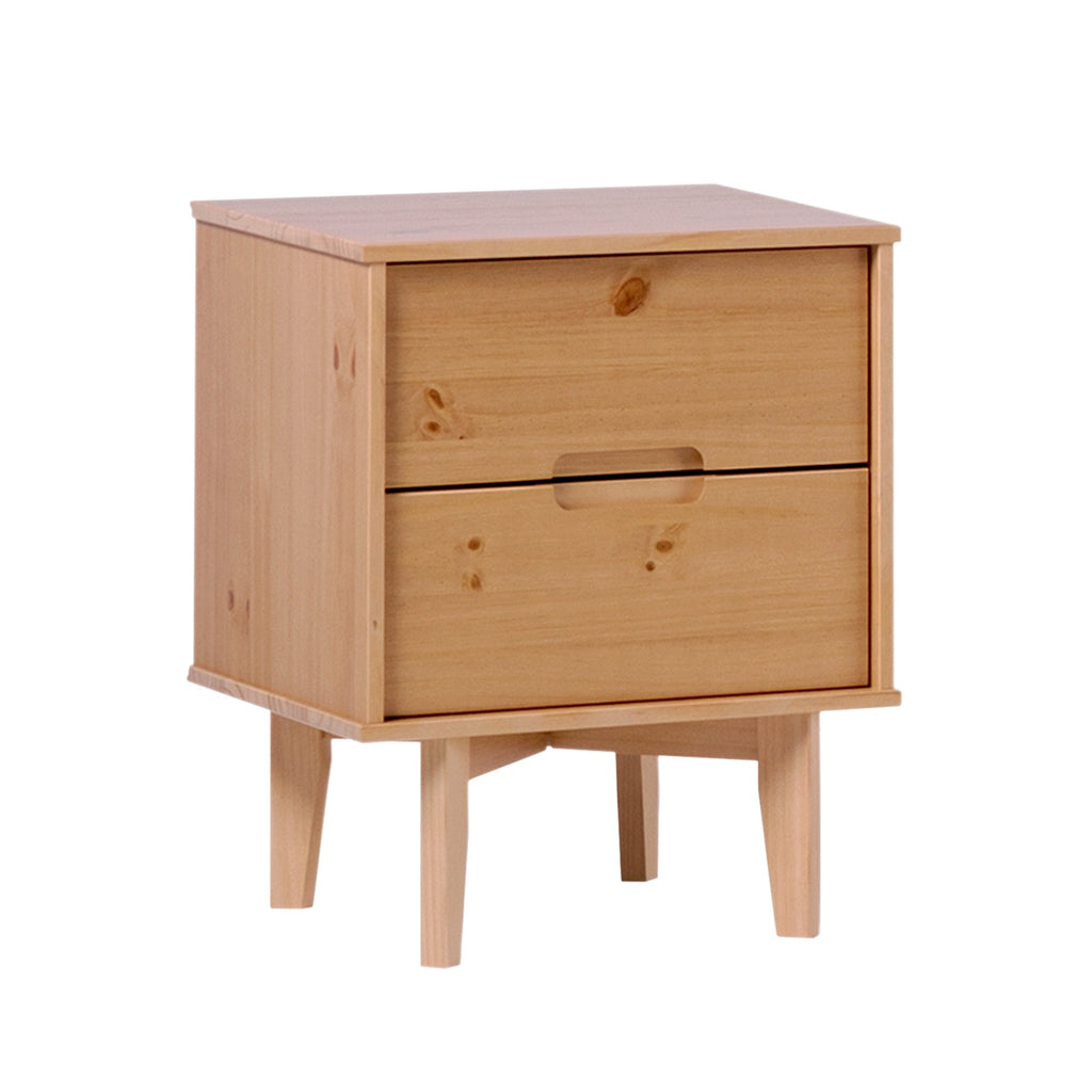 Nightstand, Sloane Mid Century Modern Solid Wood, Lightweight Design for Bedside Storage, Bedroom Organization and Guest Rooms image 18