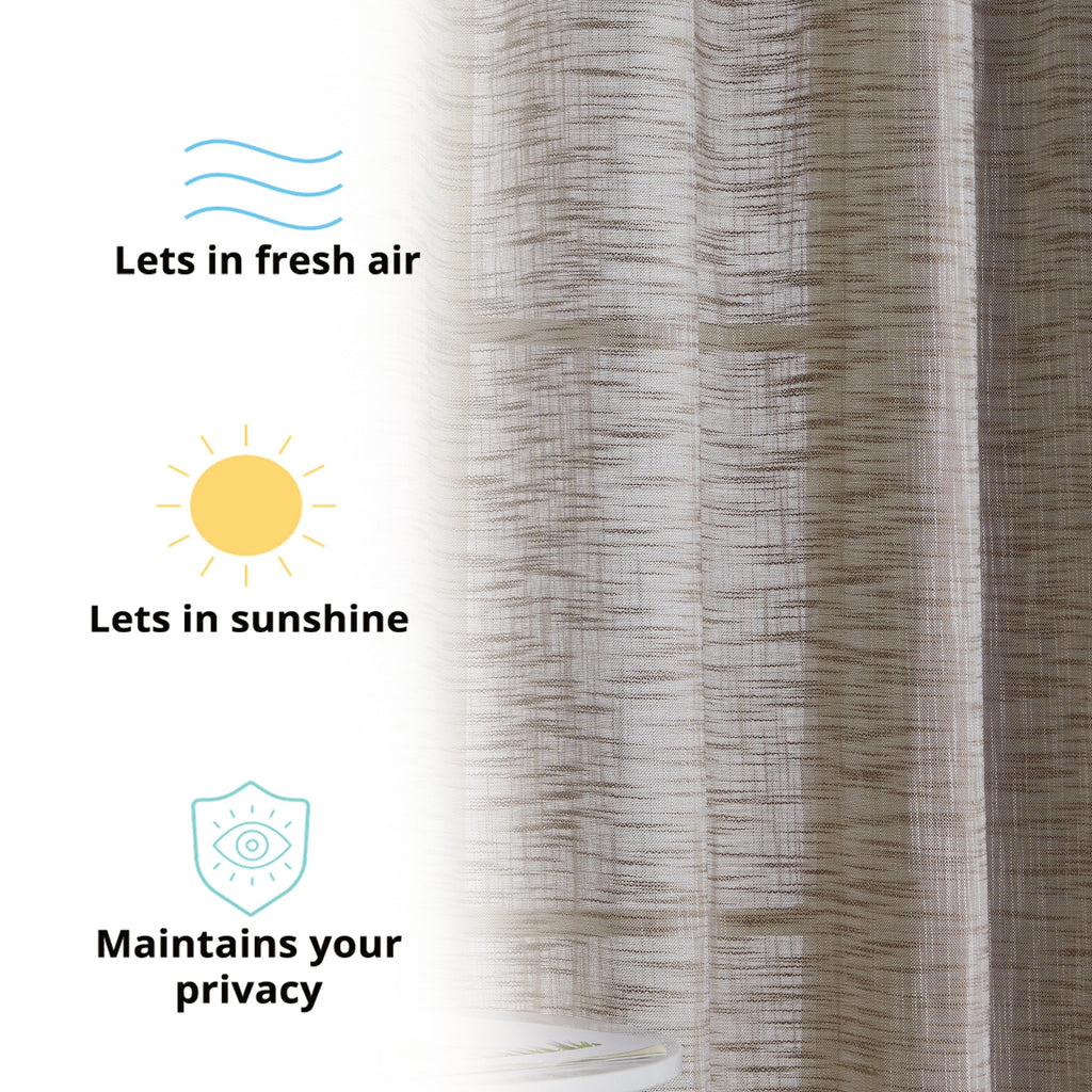 Window Curtain, Madison Faux Linen Sheer Grommet Panels for Bedrooms, Living Rooms and Home Privacy, 8 Sizes and 10 Colors image 18