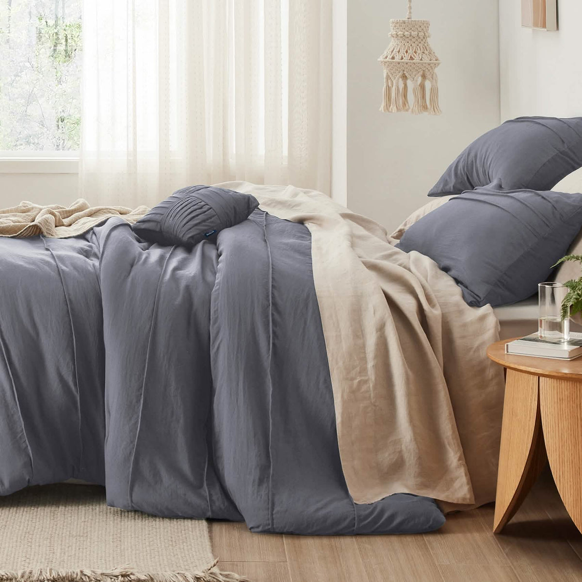 Bed Comforter, Pinch Pleat Set for Year-Round Bedroom Comfort and Restful Sleep, 5 Sizes and 19 Colors image 18